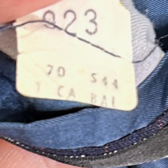 Vintage Yves St Laurent Navy Blue PIn Stripe Blazer Jacket Wool 46R Mens Coat - Picture 9 of 9